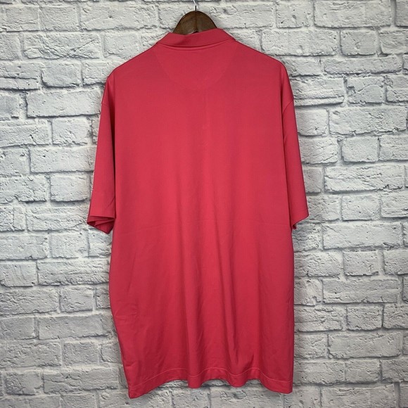 NIKE Fit Dry Button Golf‎ Polo Short Sleeve Pink Shirt Size XXL 2XL - Picture 2 of 5